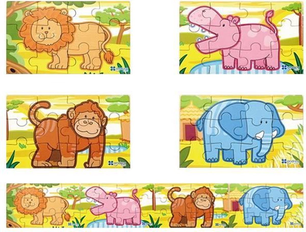 Viga Toys 4-puzzel Set - Jungle