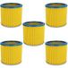 vhbw 5x Filtre Plissé Compatible Avec Goblin Fam Fam 7409 P, V10 Aspirateur - Bleu / Jaune