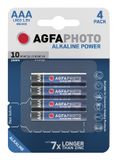 AgfaPhoto Alkaline AAA, LR03 Piles jetables (4 pièces)