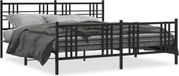 vidaXL Cadre de lit - Métal - Noir - 183x213 cm