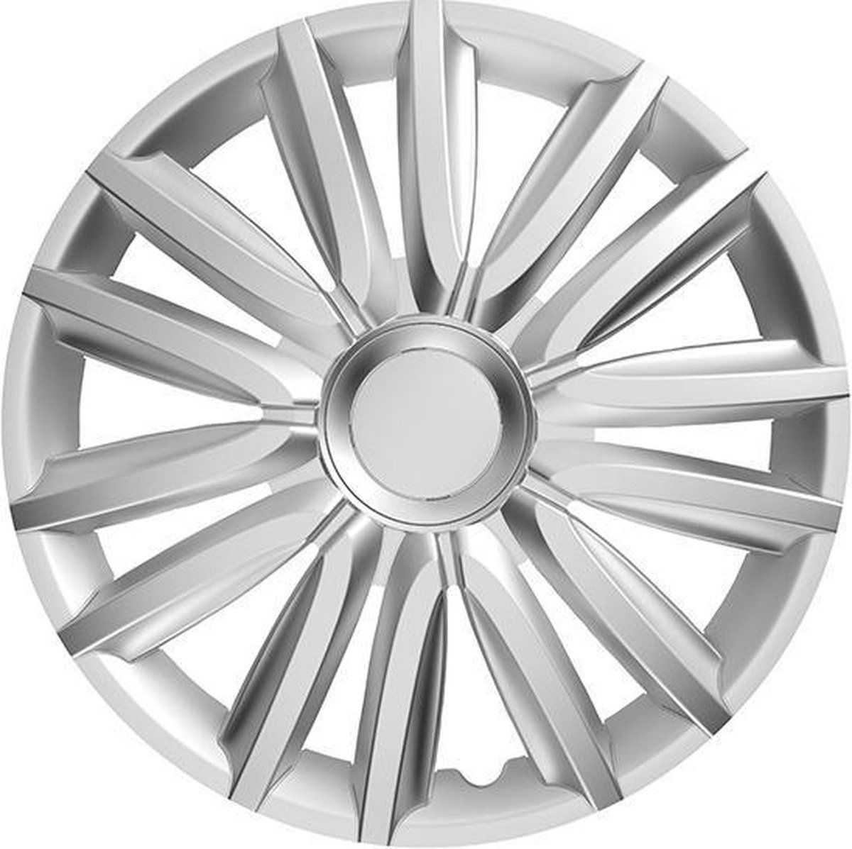 Carpoint wieldoppenset Intenso 16 inch zilver 4 stuks