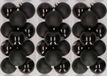 Decoris Kerstballen - 36 stuks - Zwart - 6 cm - Kunststof - Mat/Glans