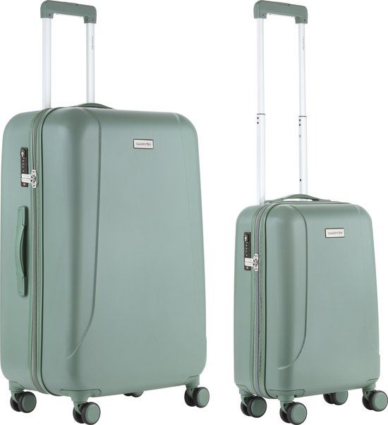 CarryOn Skyhopper Kofferset - TSA Handbagage + Reiskoffer 78cm - Olijf - 2 delig