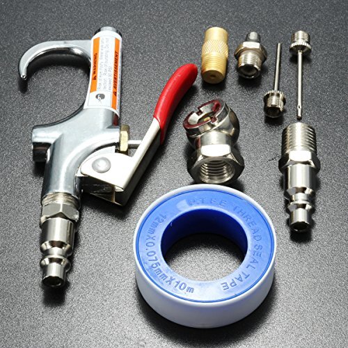 Alamor 9 Stks Compressor Air Duster Compressed Air Nozzle Blow Gun Kit Blower Cleaning Tool B Versie