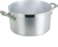Poêle antiadhésive 40 cm grise en aluminium 25L avec deux poignées