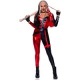 Leg Avenue Harley Q Catsuit Kostuum Dames, XS (Zwart rood)