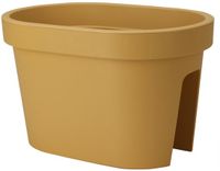 Pro Garden Balkon plantenpot/bloempot - okergeel - 40 x 25 cm - ovaal - kunststof
