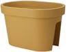 Pro Garden Balkon plantenpot/bloempot - okergeel - 40 x 25 cm - ovaal - kunststof