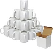 Merkloos / Sans marque 36 Witte Sublimatie Mokken - Bedrukbare Bekers - 31 CL - AAA