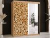 SOSNY Armoire SOSNY 2 portes coulissantes 150 cm chêne artisan avec miroir