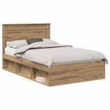 vidaXL Bedframe Artisan eiken 120 x 200 cm