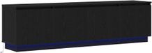 vidaXL TV-kast 180 x 38 x 49 cm Zwart Eiken Bewerkt Hout