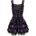 Hell Bunny - HARLEY C DRESS - Rockabilly Mini-jurk - Zwart-Lila