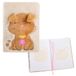 Idena 12104 - Notitieboekje A5 gelinieerd, Fluffy cat, 80 vellen 80 g/m² in wit, met lintmarkeerstift en pluche lint
