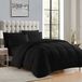 My Sweet Home Luxe pluche loft microfiber vult dekbed insert beddengoed, zwart, koningin