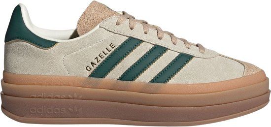 Adidas Gazelle Bold Sneakers Dames crème - groen