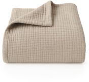 Blumtal Couvre-lit Coton Mousseline - certifié OEKO-Tex - Couvre-lit léger - 150 x 200 cm - Beige