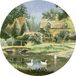 Heritage kruissteek set Aida "Ford-Weg (A)", tellpatroon, JCFW406-A, diam 25,5 cm