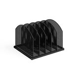 Onyx Safco Products Onyx 3215BLKD Bureau-organizer met 5 verticale vakken voor thuis, kantoor of klaslokaal, zwart