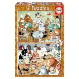 Educa Puzzles double de 48 pièces contes de la forêt (x2)