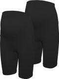 VERO MODA MATERNITY VMMISA HW SEAMLESS BIKER SHORTS NOOS 2P Dames Bermuda shorts Zwart