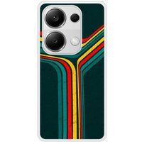 Xiaomi Redmi Note Retro lines Verstevigd hoesje met sublimatie bedrukking