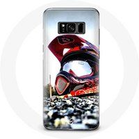 Maniacase Hoesje voor Samsung Galaxy S8 plus MotoCross Helm