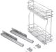 Emuca Uitschuifbaar flessenrek met SupraMax, zachte sluiting, module 150 mm, Staal, Verchroomd