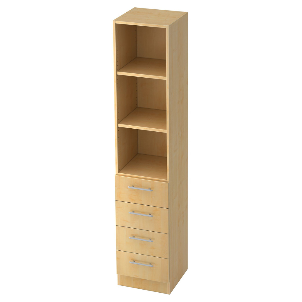 hjh OFFICE PRO Wandkast | Esdoorn | 40,6 x 42 x 200,4 cm | Signa G 7600 RE