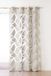 Linder gordijn, 8 ogen, rond, 100% polyester, grijs, 140 x 245 cm