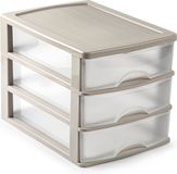 Plasticforte Ladeblok - taupe - 3 lades - L35,5xB27xH26
