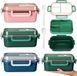 Sans marque Boîte à lunch en plastique 3 pièces 2 couches 3 compartiments pour adultes, passe au micro-ondes, au lave-vaisselle et au four