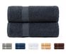 Todocama Set van 2 handdoeken, 100% katoen, 550 g/m², extra zacht 5501, zeer absorberend en sneldrogend (donkergrijs, 100 x 150 cm)