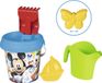 Smoby Mickey Seau - Seau de plage avec tamis, râteau, pelle, arrosoir et moule à sable - À partir de 18 mois - Bleu/Jaune/Vert/Rouge