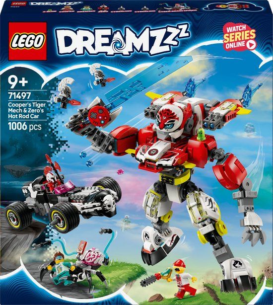 LEGO DREAMZzz Coopers tijgermecha en Zero's hot rod auto - 71497
