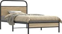Maison Exclusive Lit enfant exclusif - Structure de lit sans matelas, dimensions 90x190 cm, en bois stratifié imitation chêne fumé