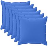 vidaXL Kussensloop 6 st houten koninklijk blauw 45 x 45 cm polyester