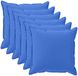 vidaXL Kussensloop 6 st houten koninklijk blauw 45 x 45 cm polyester
