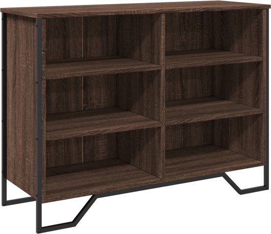 vidaXL Dressoir 101x35,5x74,5 cm bewerkt hout bruin eikenkleur