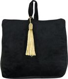 Mars & More deurstopper fluweel zwart 18cm