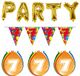 Folat - Verjaardag feestversiering 7 jaar PARTY letters en 16x ballonnen met 2x plastic vlaggetjes