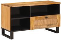 vidaXL TV-kast met lade Bruin 80 x 33 x 46 cm Massief Mango Hout