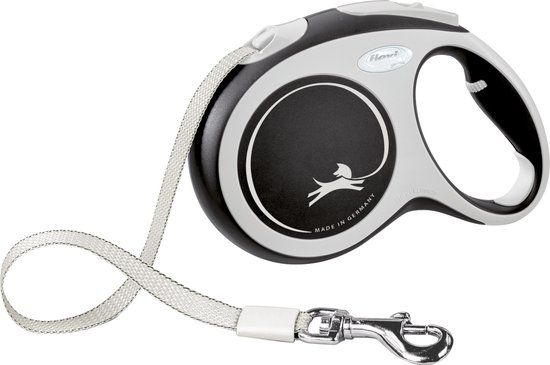 Flexi New Comfort Tape L 5 m - Black - Dog Leash