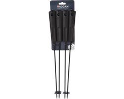 Vaggan BBQ Spiezen - 4 stuks - 44 cm - RVS - Zwart