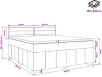 vidaXL Boxspringbed met matras Donkerbruin 180 x 200 cm Stof