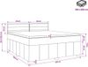 vidaXL Boxspringbed met matras Donkerbruin 180 x 200 cm Stof
