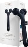 GESKE | SmartAppGuided™ Sonic Facial Roller | 4 in 1 | Dermaroller | Black