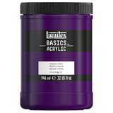 Liquitex Basics 8870365 Monopigmenteerde acrylverf, kunstenaarspigmenten, lichtecht, gemiddelde viscositeit, achivkwaliteit, zijdeglanzende afwerking, 946ml - Dioxazine Purple