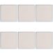 Set Horeca Ivory Set van 6 onderzetters van pvc, 10 x 10 cm, crèmekleurig