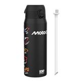 MotoGP Mix Sport Thermosfles Met Verwijderbaar Rietje, 750ml/24oz, Lekvrij Vacuüm Geïsoleerde Drinkfles, Makkelijk Te Openen, Veilige Sluiting, Vaatwasmachinebestendig, Klapdeksel, Metalen Fles